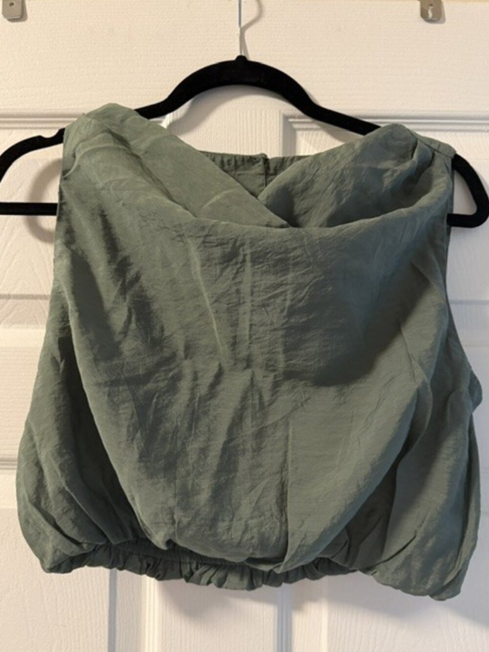 Strapless green bubble hem top Abercrombie & Fitch Small NWT